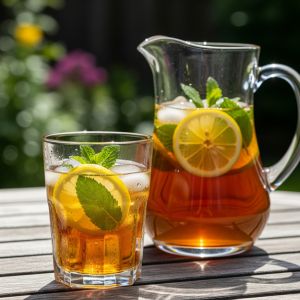 Thé glaçé au chaga