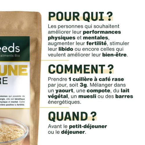 Posologie Maca Jaune Amoseeds