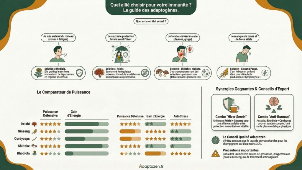 Adaptogènes pour l'immunité Adaptogènes pour l'immunité