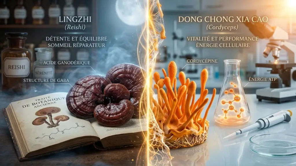 Reishi vs Cordyceps pour le sommeil et l'anxiété Reishi vs Cordyceps pour le sommeil et l'anxiété