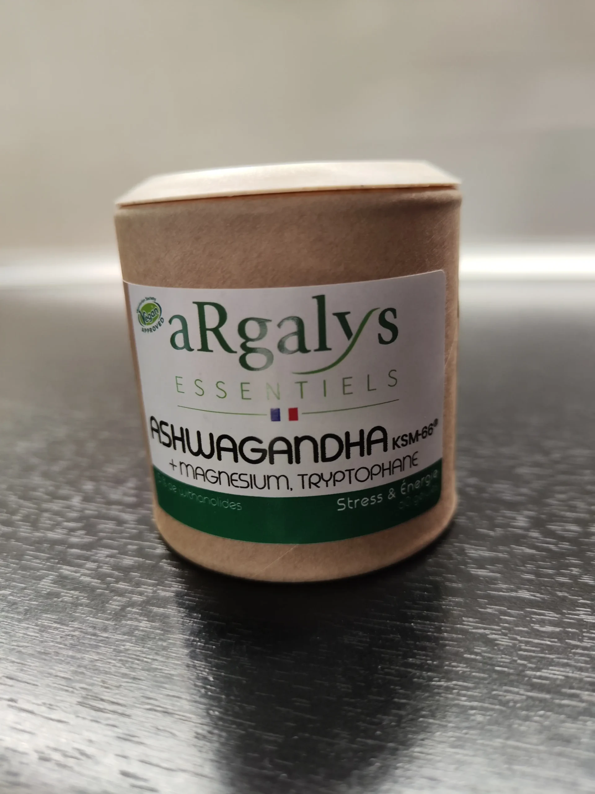 Ashwagandha KSM-66 Argalys, test Adaptozen